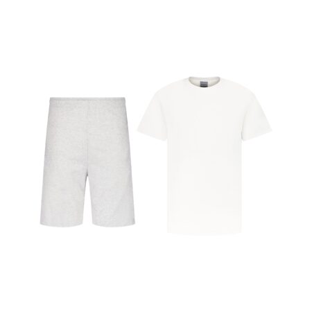 Zalzi Men’s Grey Jogger Shorts & T-Shirt Set – Casual Sport Outfit