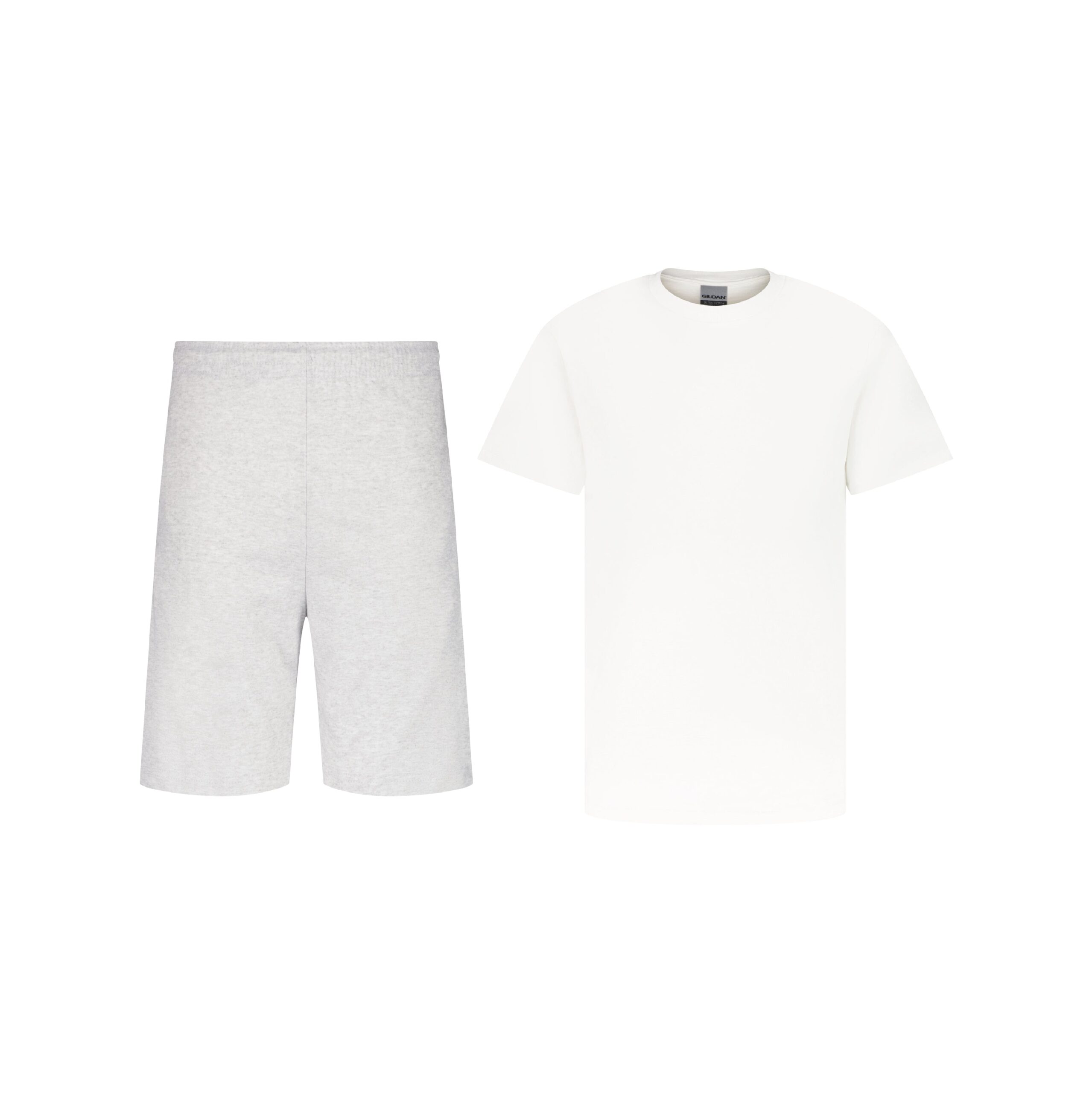 Zalzi Men’s Grey Jogger Shorts & T-Shirt Set – Casual Sport Outfit